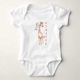 G ist für GIRAFFE Whimsical Baby Bodysuit Baby Strampler