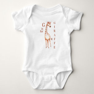 G ist für GIRAFFE Whimsical Baby Bodysuit Strampler