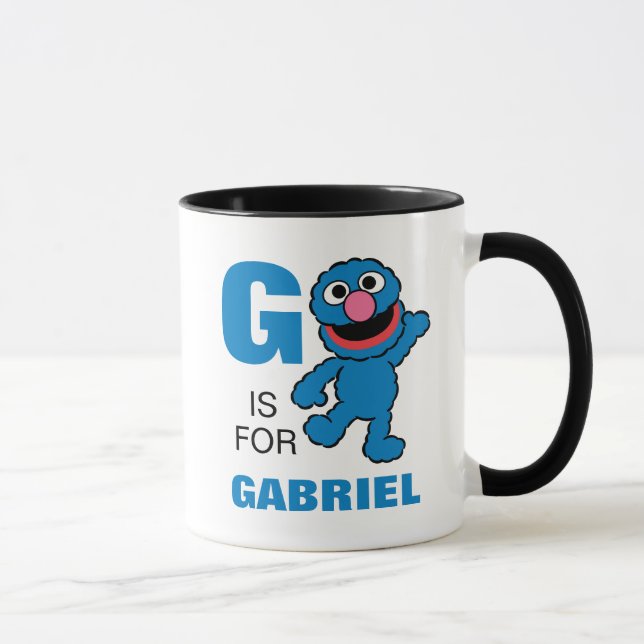 G ist für Grover | Name hinzufügen Tasse (Rechts)