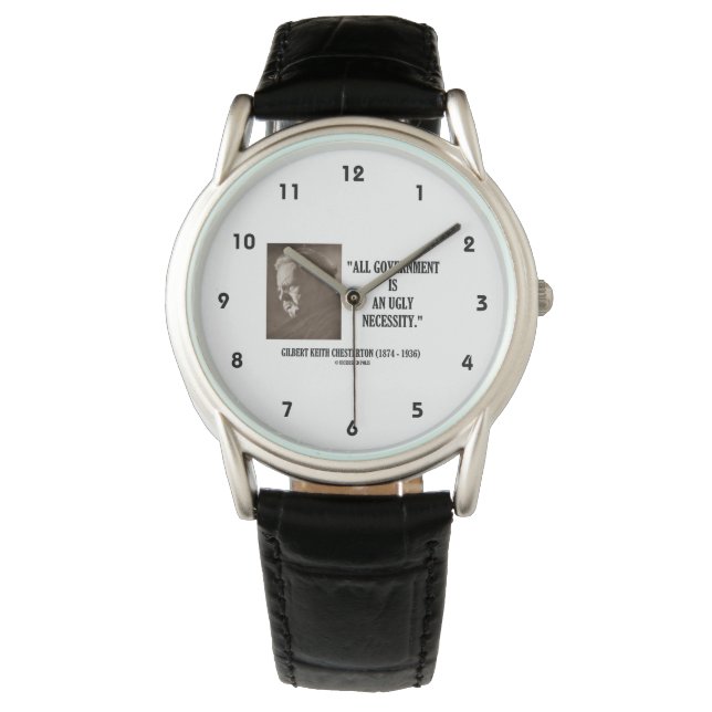 G.K. Chesterton alle Regierung ist total notwendig Armbanduhr (Vorderseite)