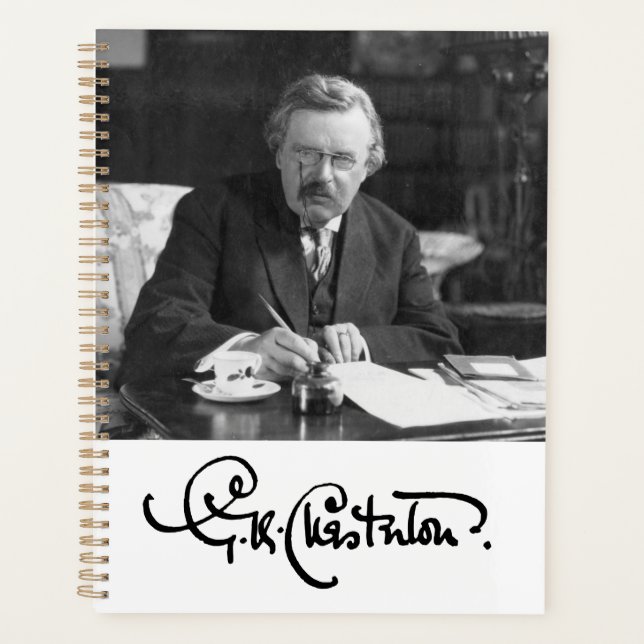 G. K. Chesterton at Work Notebook Planer (Vorderseite)