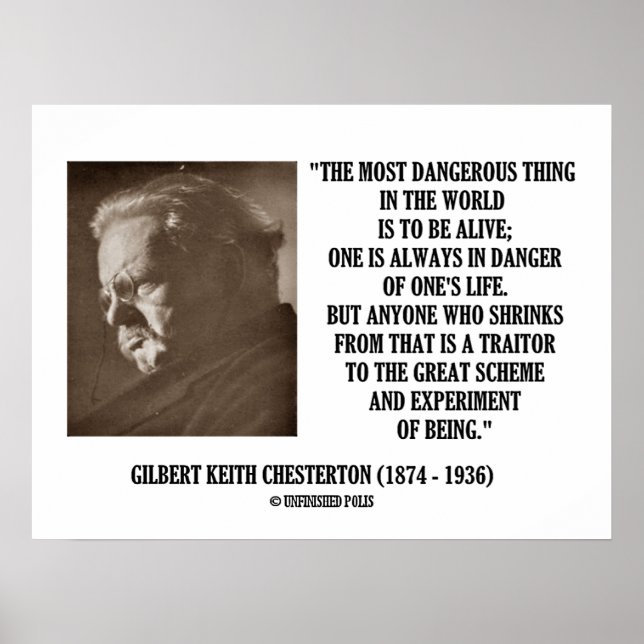 G.K. Chesterton Great Scheme Experiment of Seing Poster (Vorne)