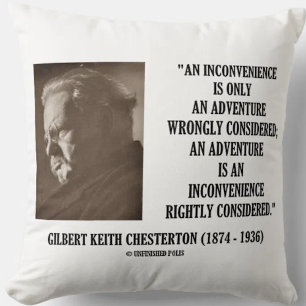 G.K. Chesterton InConvenience Adventure erwogen Kissen