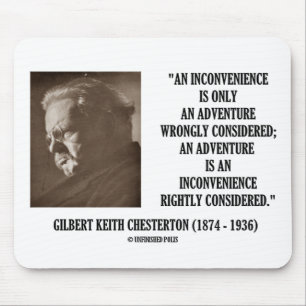 G.K. Chesterton InConvenience Adventure erwogen Mousepad