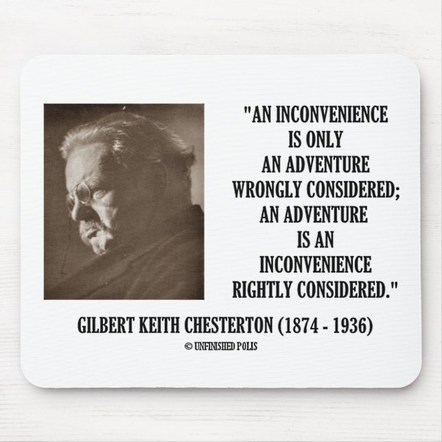 G.K. Chesterton InConvenience Adventure erwogen Mousepad (Vorne)