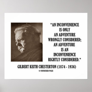 G.K. Chesterton InConvenience Adventure erwogen Poster
