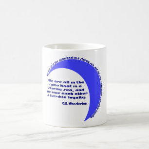 G. K. Chesterton Stormy Sea Kaffeetasse