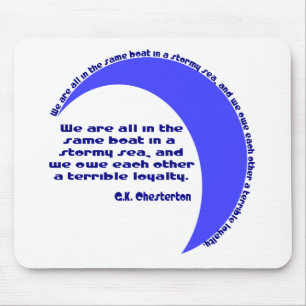 G. K. Chesterton Stürmische See Mousepad
