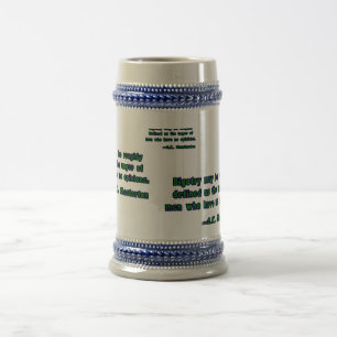 G.K. Chesterton Zitat über Bigotterie Bierglas