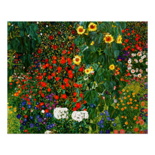 G. Klimt - Bauerngarten mit Sonnenblumen Poster