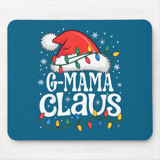 G-mama Claus Funny Xmas Christmas Grandma Holiday  Mousepad (Vorne)