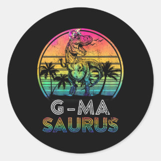 G-masaurus Dinosaur G-ma Saurus Familie Matching T Runder Aufkleber