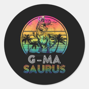 G-masaurus Dinosaurier G-ma Saurus Familienpassend Runder Aufkleber