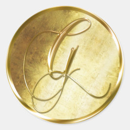 G Monogram Imitate Gold Umschlag Aufkleber Sticker