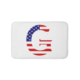 G Monogram überlagert sich auf der Flagge der USA Badematte