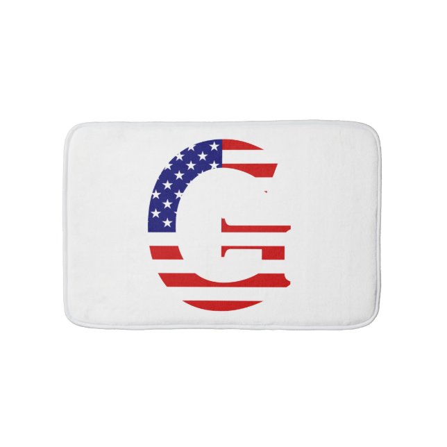 G Monogram überlagert sich auf der Flagge der USA Badematte (Vorderseite)