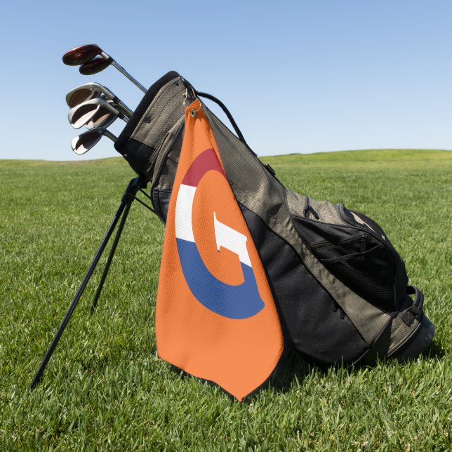 G Monogramm überlagert auf NLD-Flagge auf oder Gtc Golfhandtuch (Gras)