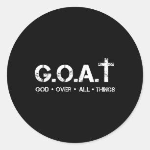 G.o.a.t Gott über alle Dinge Christliche Bibel Aus Runder Aufkleber