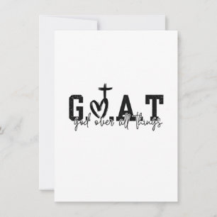 G.O.A.T Gott über alle Dinge Christlicher Jesus Einladung