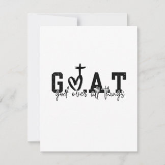 G.O.A.T. Gott über alles Christliche Jesus Dankeskarte