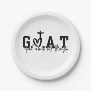 G.O.A.T. Gott über alles Christliche Jesus Pappteller