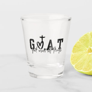 G.O.A.T. Gott über alles Christliche Jesus Schnapsglas