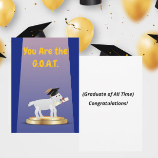 G.O.A.T. – Greatest Of All Time Flat Greeting Card Karte