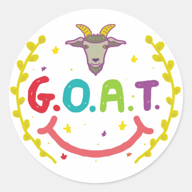 G.O.A.T. RUNDER AUFKLEBER (Vorderseite)