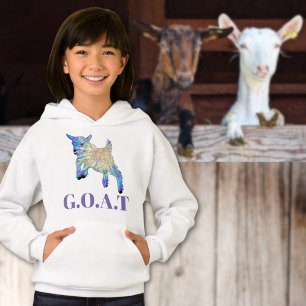 G.O.A.T Zitat Süßes Babyziege Tier Kunst Hoodie