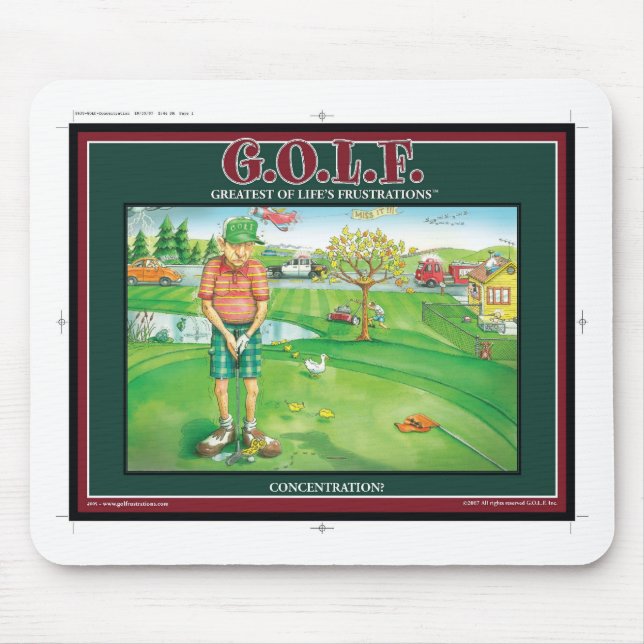 G.O.L.F. AM BESTSTEN VON DEN FRUSTRATIONEN DES MOUSEPAD (Vorne)