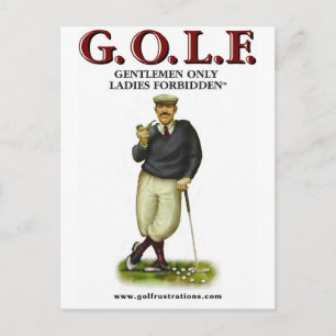 G.O.L.F. GENTLEMEN NUR DAMIT VERBIDDEN POSTKARTE