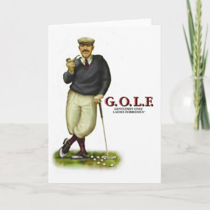 G.O.L.F. GENTLEMEN NUR DAMIT VERBOTENE DAMEN KARTE