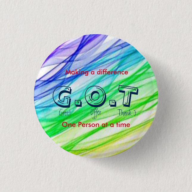 "G.O.T" Kundendienst? Button (Vorderseite)