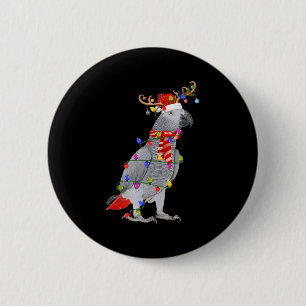 G Parrot Bird Christmas Lights Rentier Weihnachtsm Button