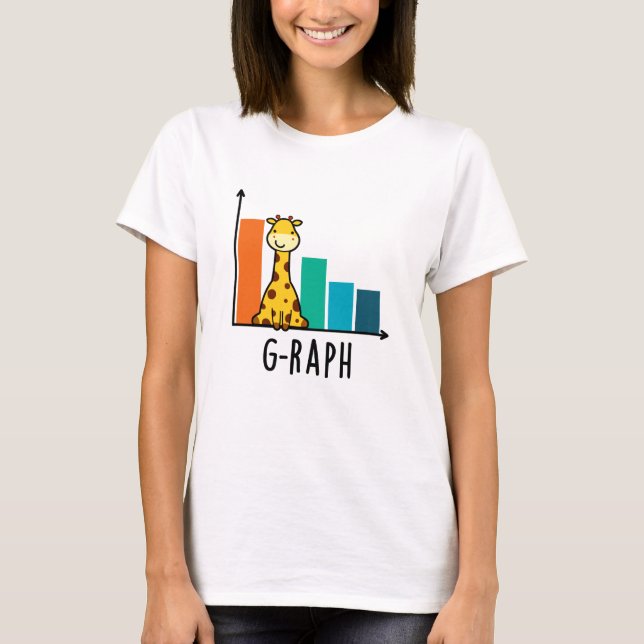 G-raph Funny Giraffe Graph Pun T-Shirt (Vorderseite)