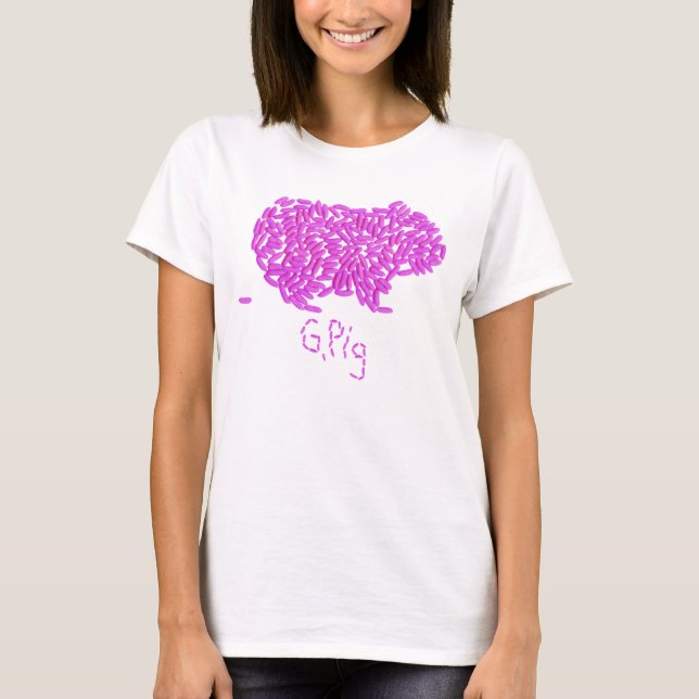 G. Rosa T - Shirt des Schwein-w/Single Poopie (Vorderseite)