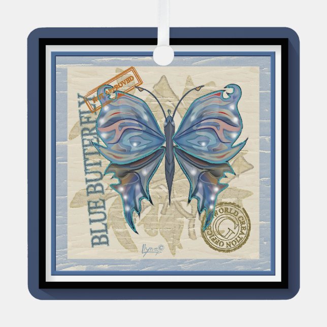 G Schmetterling Ornament Aus Metall (Vorderseite)