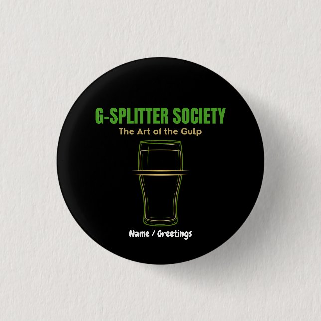 G-Splitter Gesellschaft Die Kunst des Gulp PintCul Button (Vorderseite)