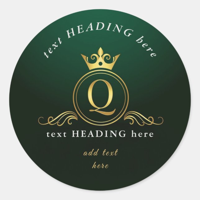 G - Sticker rond Monogramme Lettre (Devant)