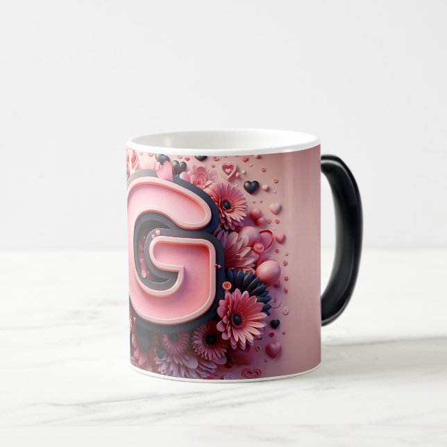 G Valentine Alphabet 3d Verwandlungstasse (VorderseiteRechts)