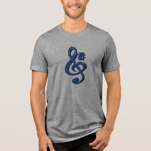 G# Violinschlüssel-T-Shirt Tri-Blend Shirt