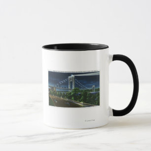 G. Washington Bridge, Hudson bei Nacht Tasse