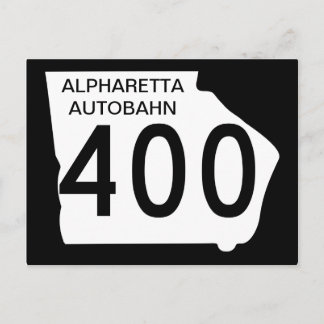 GA 400 "Alpharetta Autobahn" Postkarte