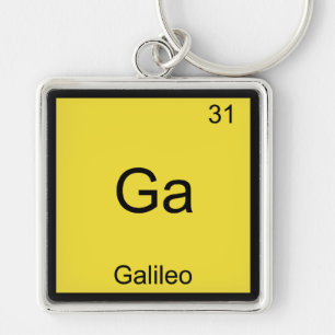 Ga - Galileo Lustiges Chemie-Element-Symbol-T-Shir Schlüsselanhänger