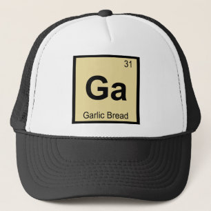 GA - Knoblauch-Brot-Chemie-Periodensystem-Symbol Truckerkappe