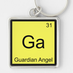 Ga - Schutzengel Lustige Chemie-Element-Symbol Schlüsselanhänger