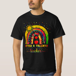Gab Bildung Lehrer Regenbogen begabt und Talent T-Shirt