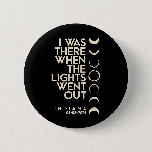 gab es in Indiana Total Solar Eclipse 2024 Button (Vorderseite)