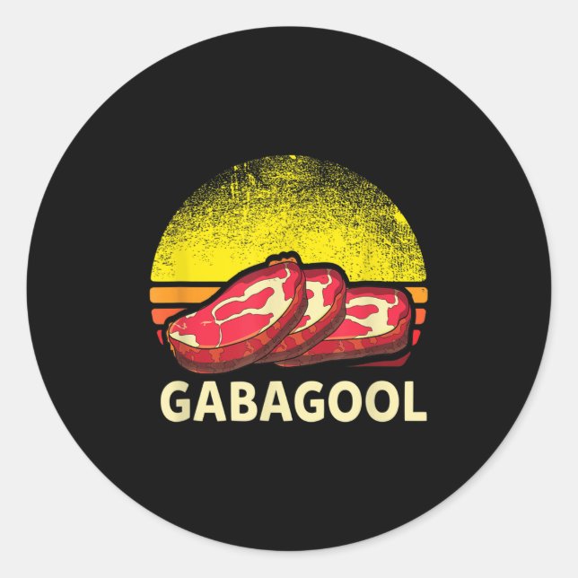 Gabagool Cacola Meat Lover New Jersey Italian Gift Runder Aufkleber (Vorderseite)