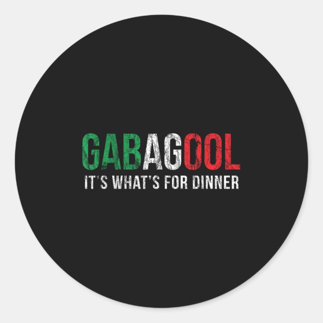 Gabagool Cacola Meat Lover New Jersey Italian Gift Runder Aufkleber (Vorderseite)